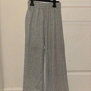 grey wide leg joggers